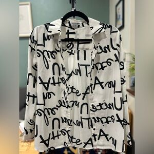 Fashion Nova Monochrome Graphic Shirt